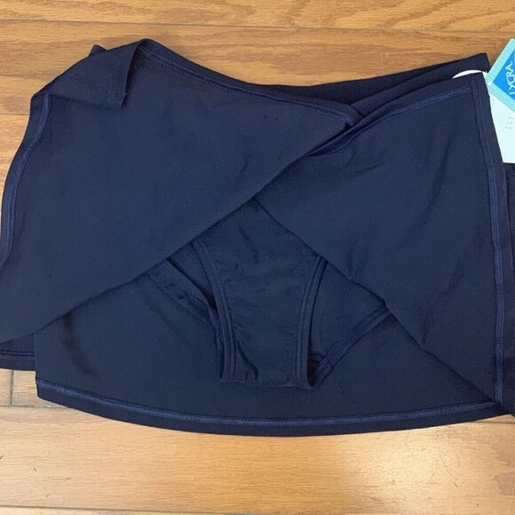 Skort SZ 10 Dark Blue wrap with brief panty Hip Minimizer • Croft & Barrow - Picture 2 of 4